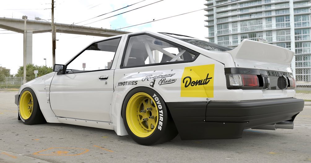 GReddy Pandem 84-87 Toyota Corolla-Trueno HB AE86 Full Widebody Kit w/o Wing