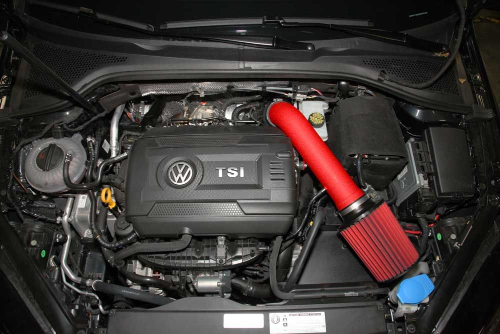 AEM MK7 Volkswagen Golf GTI/R Cold Air Intake System Wrinkle Red