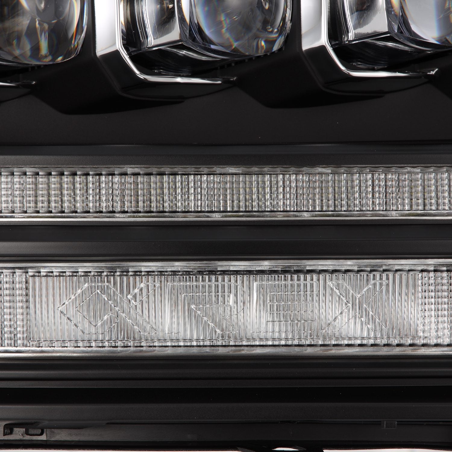 AlphaRex 09-18 Dodge Ram 2500 NOVA LED Proj Headlights Plank Style Design Black w/ Activation Light