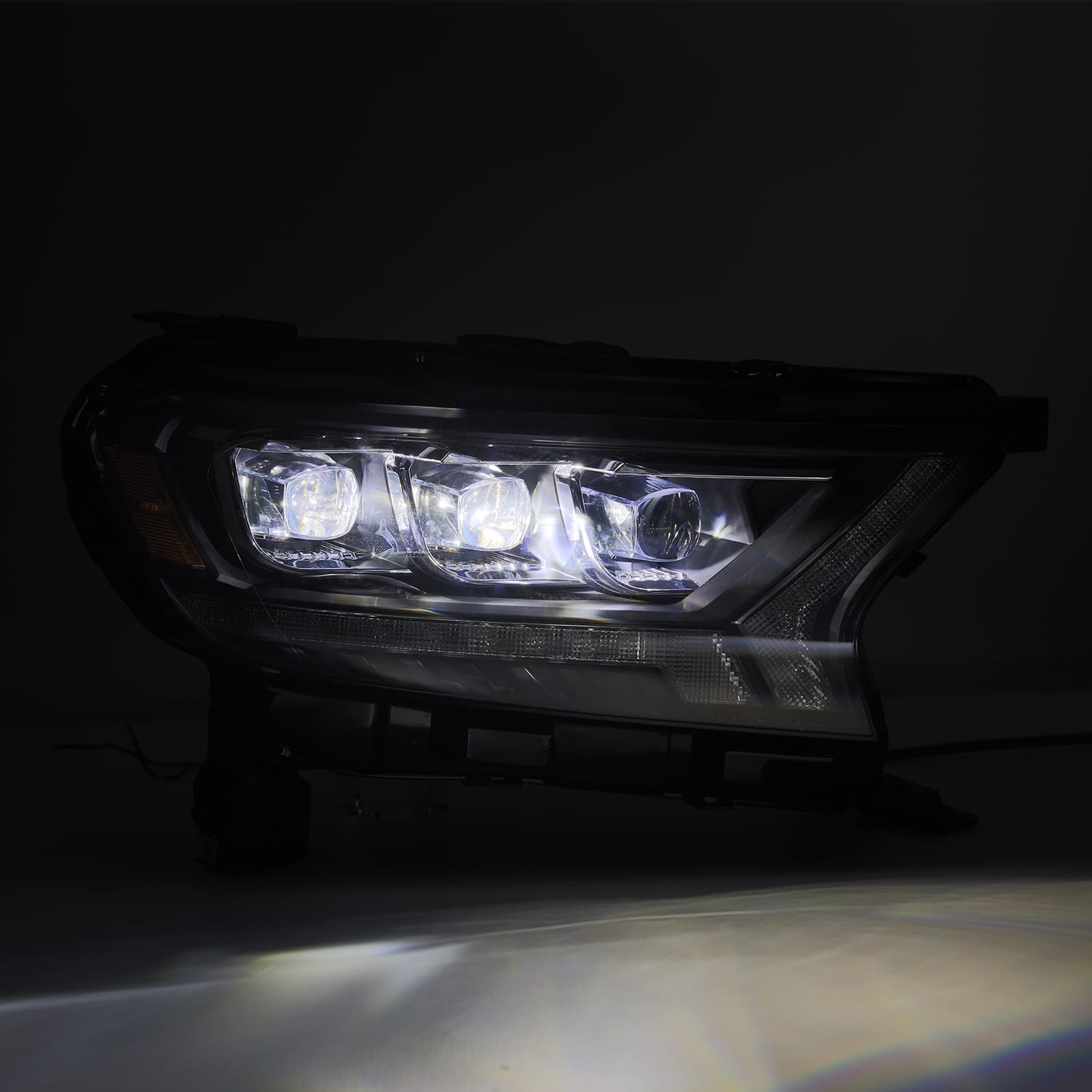 AlphaRex 19-21 Ford Ranger NOVA LED Proj Headlight Plnk Style Alpha Blk w/Activ Light/Seq Signal/DRL