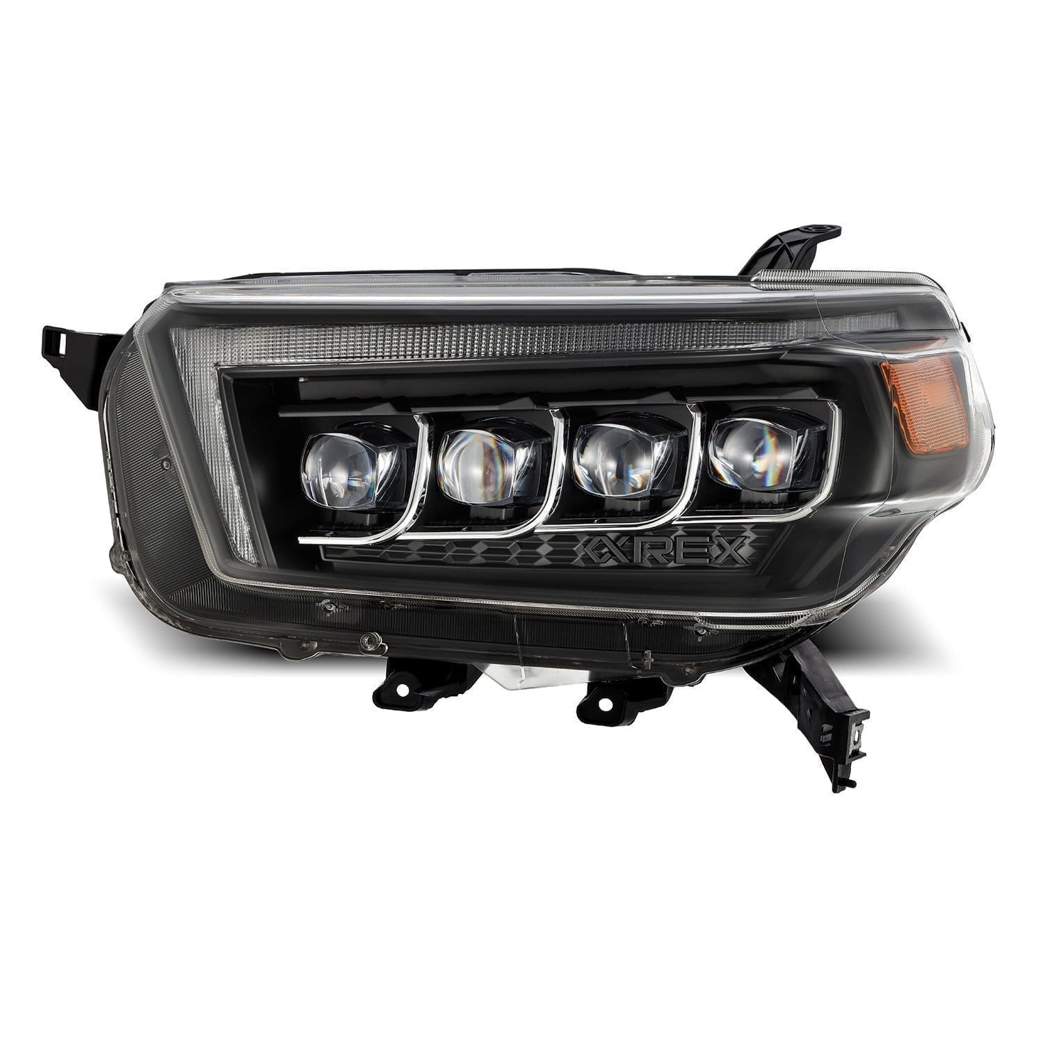 AlphaRex 10-13 Toyota 4Runner NOVA LED Projector Headlights Plank Style Black w/Seq Signal/DRL