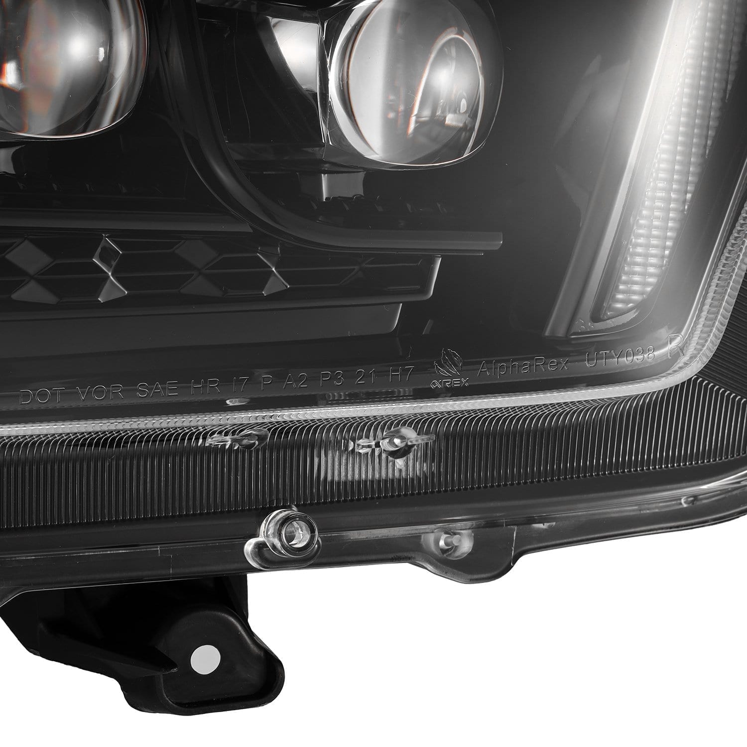 AlphaRex 10-13 Toyota 4Runner NOVA LED Proj Headlights Plank Style Alpha Black w/Seq Signal/DRL