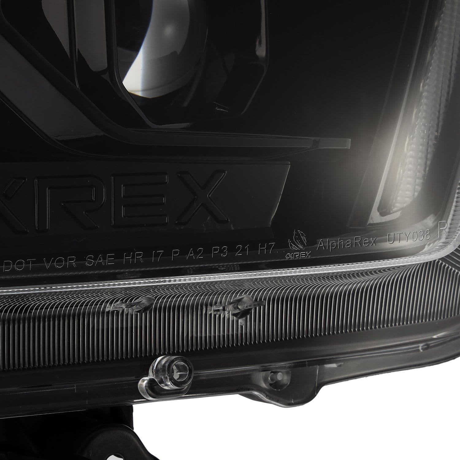 AlphaRex 10-13 Toyota 4Runner PRO-Series Proj Headlights Plank Style Alpha Blk w/Seq Signal/DRL