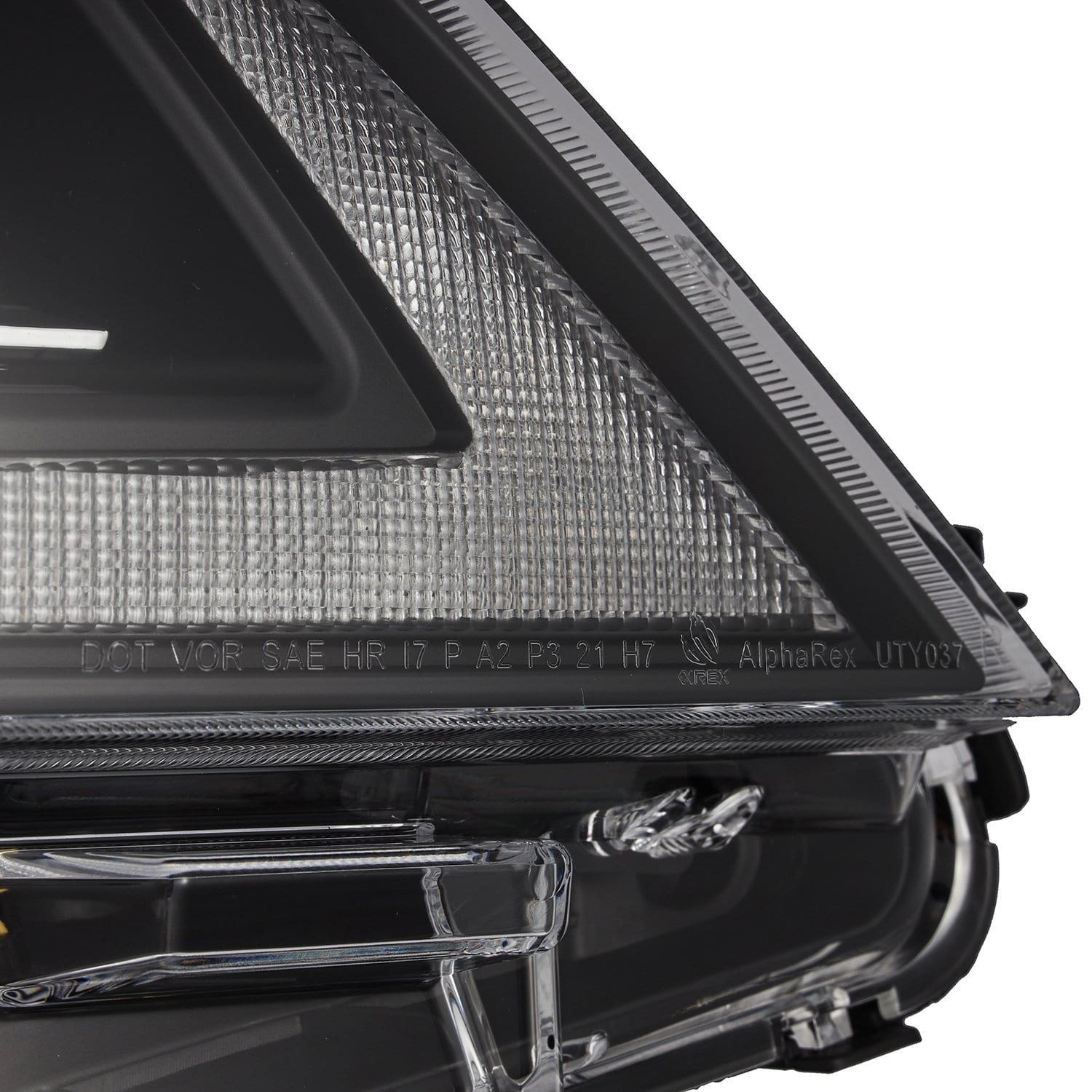 AlphaRex 11-21 Toyota Sienna LUXX LED Proj Headlights Plank Style Alpha Black w/Seq Signal/DRL