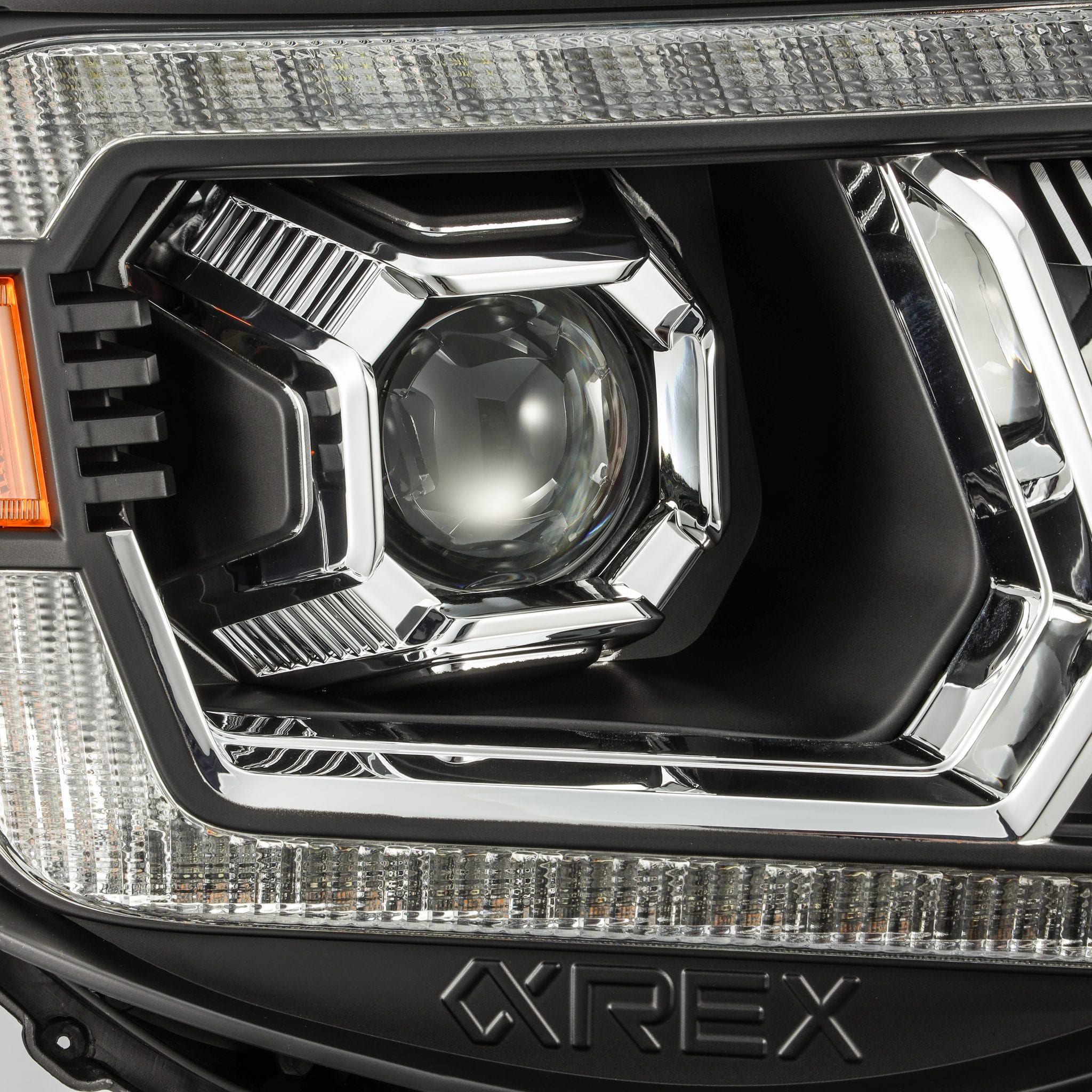 AlphaRex 05-11 Toyota Tacoma PRO-Series Projector Headlights Plank Style Design Black w/DRL - 0