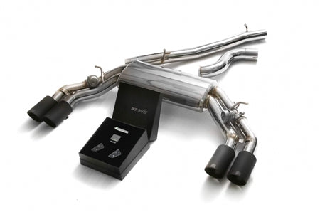 ARMYTRIX STAINLESS STEEL VALVETRONIC CATBACK EXHAUST SYSTEM QUAD MATTE BLACK TIPS AUDI TTS QUATTRO MK3 8S 2.0 TFSI 15+