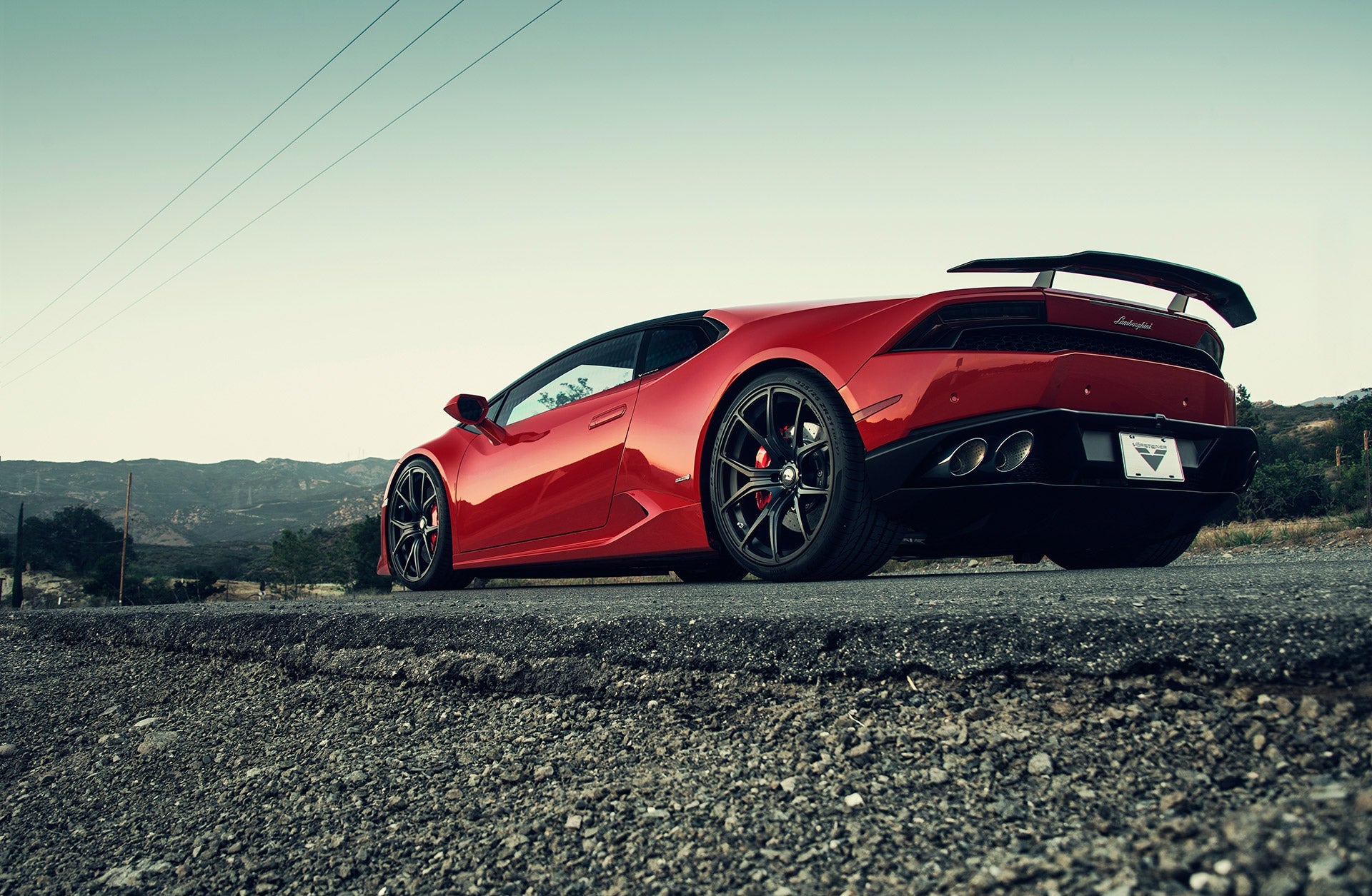 Vorsteiner Lamborghini Huracan Verona Edizione Aero Wing Blade w/ Upright Carbon Fiber PP 2x2 Glossy