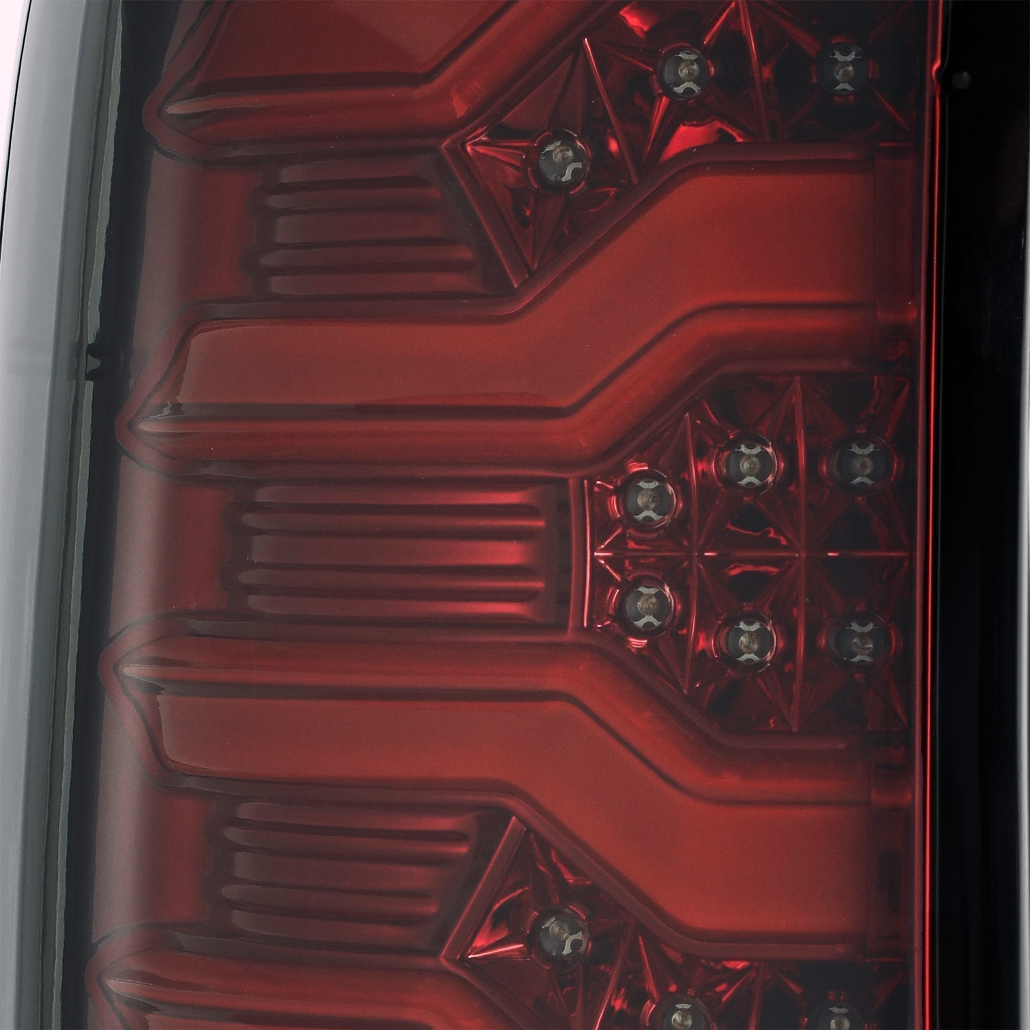 AlphaRex 14-18 Chevrolet Silverado 1500 PRO-Series LED Tail Lights Red Smoke - 0