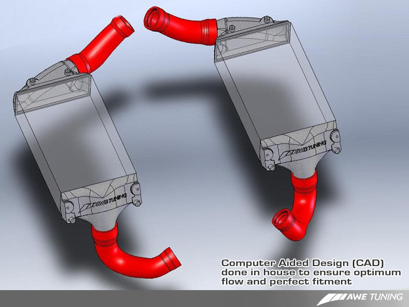 AWE Performance Intercoolers for Porsche 997 Turbo / GT2 - Black Hoses