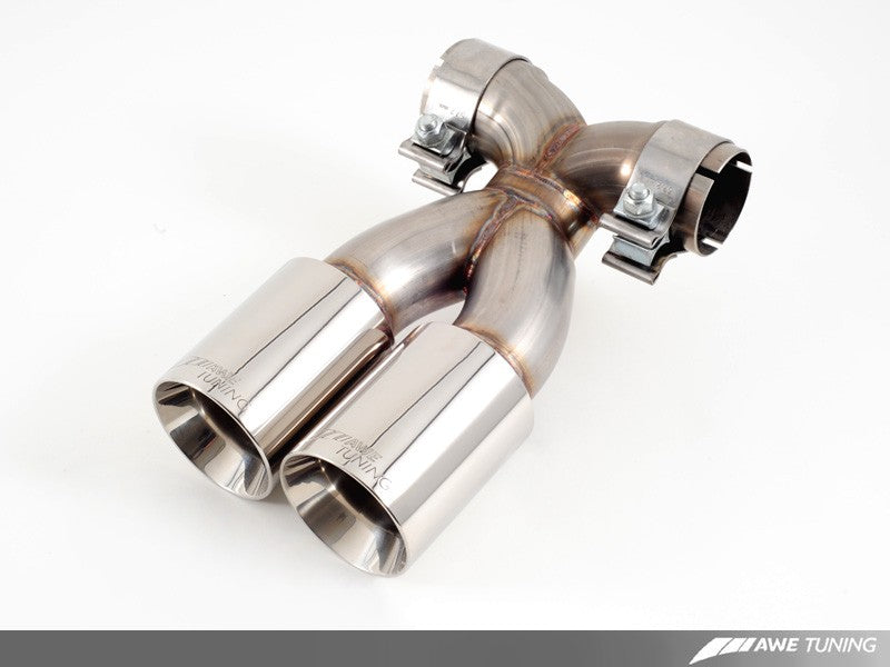 AWE Optional Muffler Tip Set for Porsche 987 Cayman/S, Boxster/S - Polished Silver