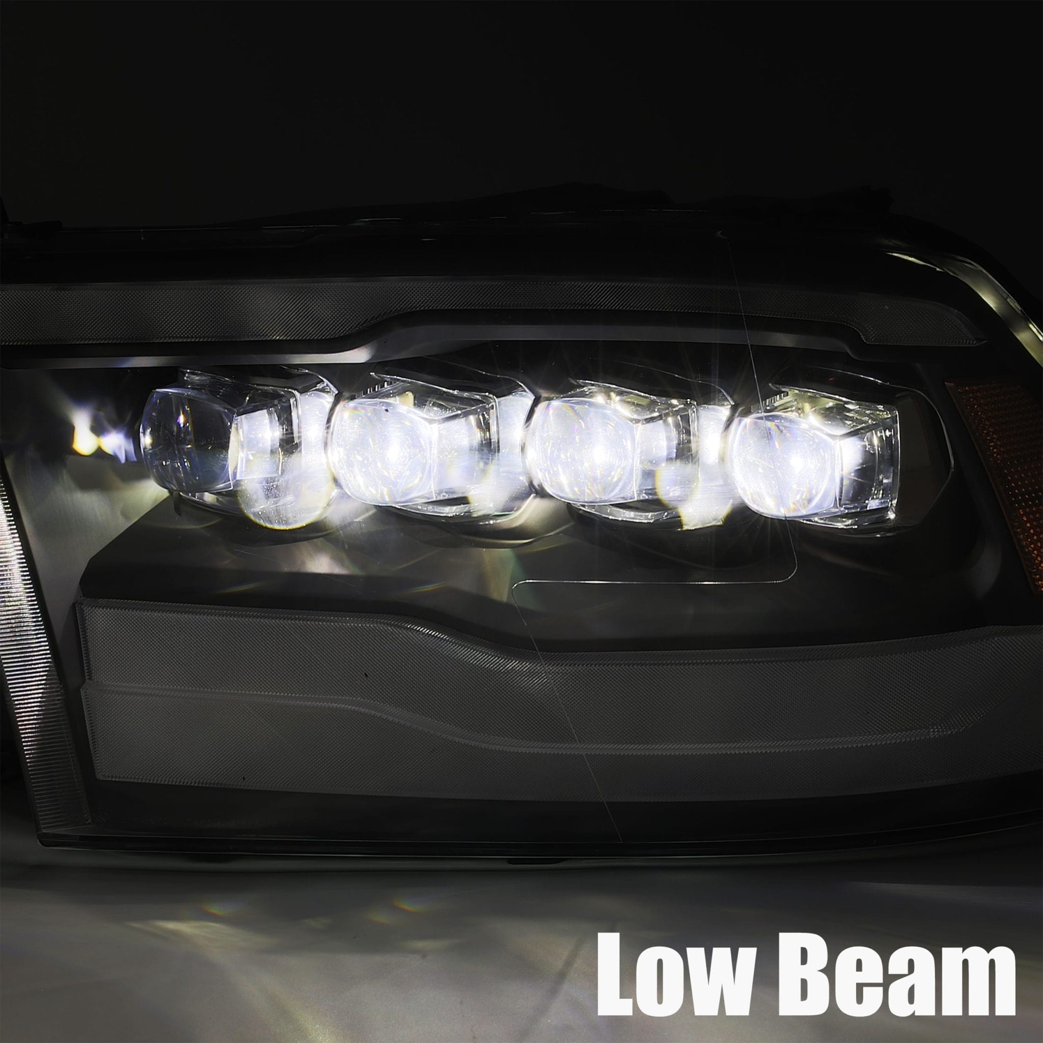 AlphaRex 09-18 Dodge Ram 1500HD NOVA LED Projector Headlights Plank Style Design Chrome w/DRL