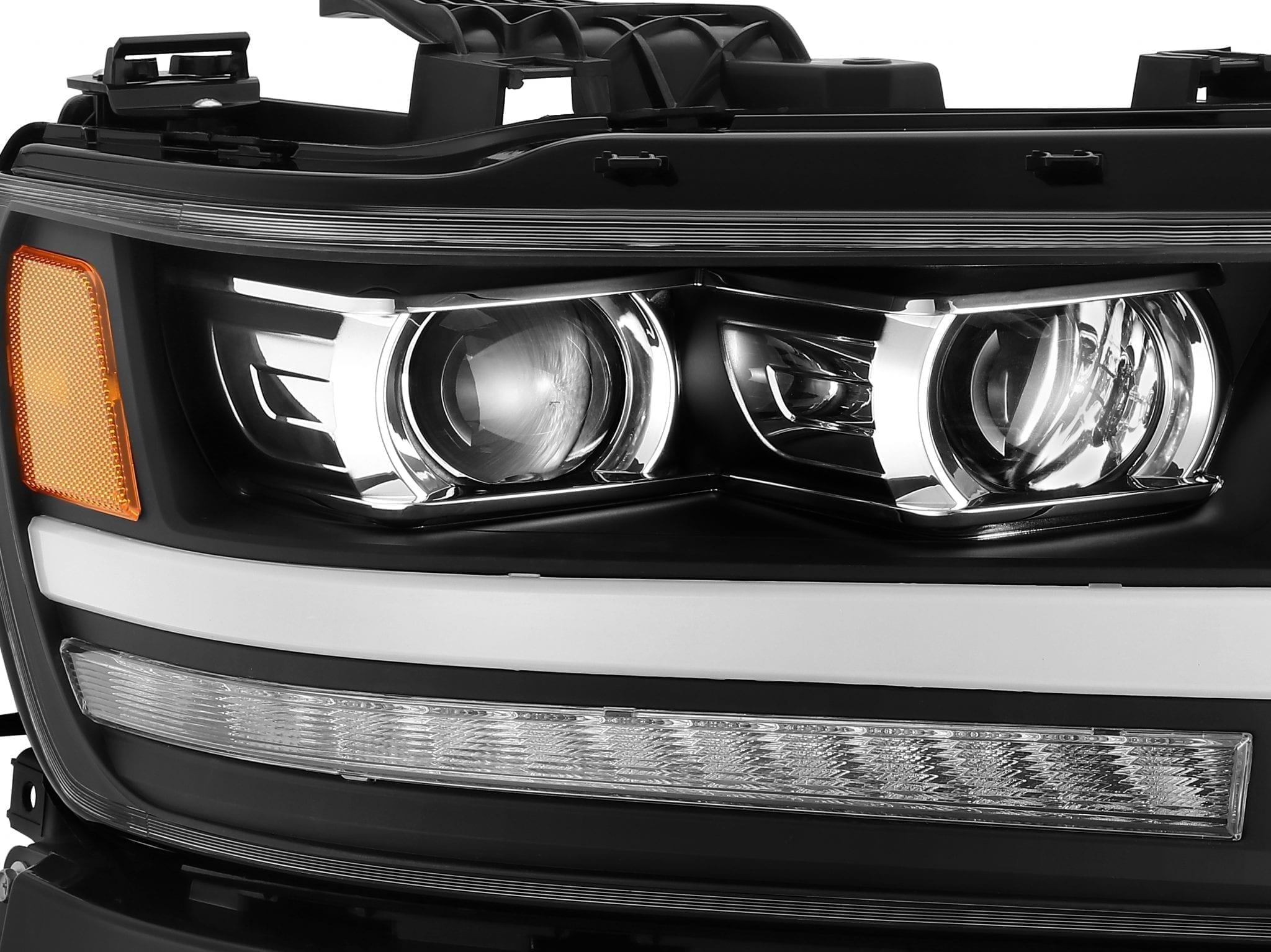 AlphaRex 19-20 Ram 1500HD PRO-Series Proj Headlight Plnk Style Blk w/Activ Light/Seq Signal/Plnk DRL - 0