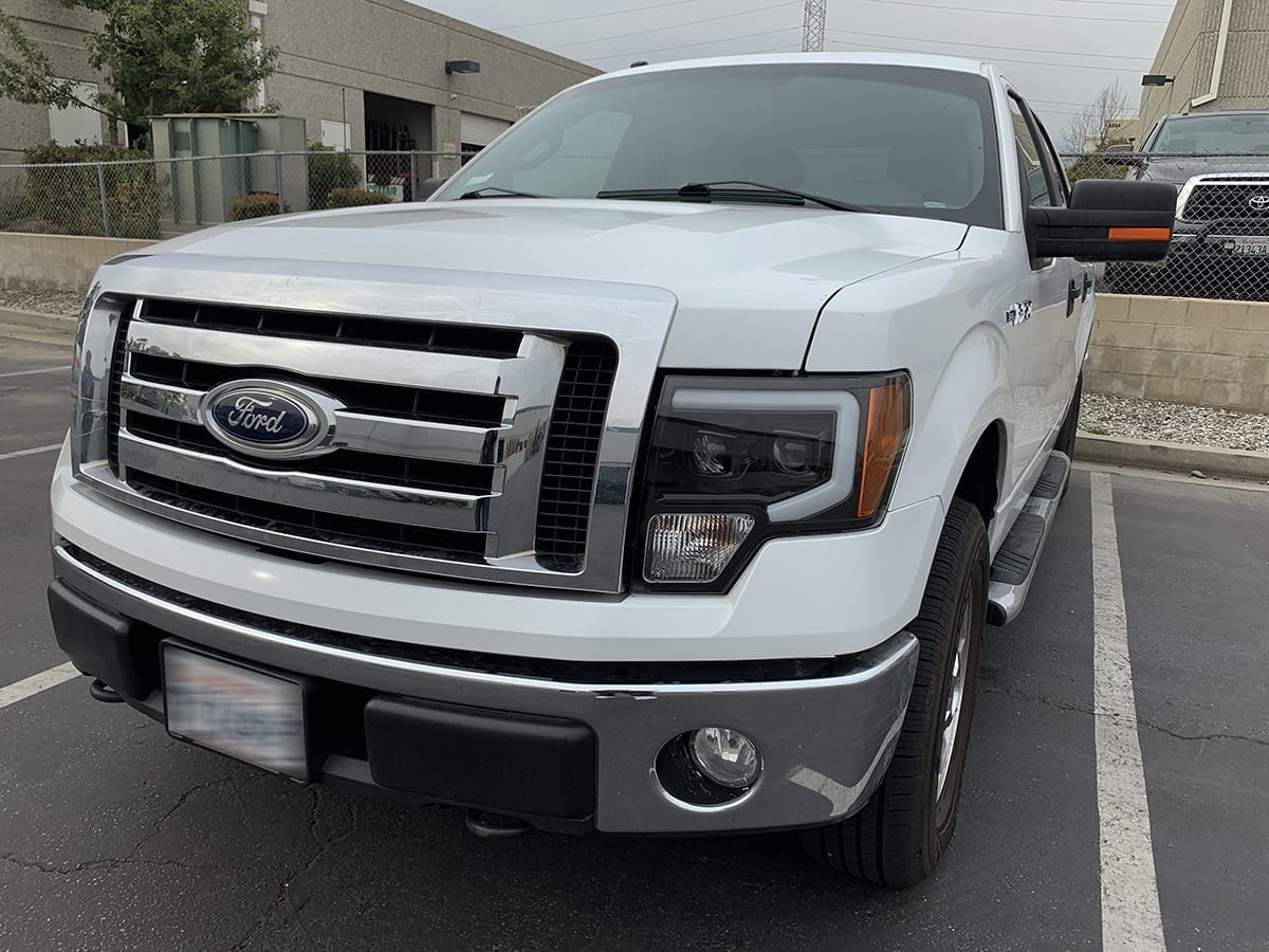 AlphaRex 09-14 Ford F-150 PRO-Series Proj Headlights Plank Style Gloss Blk w/Activ Light/Seq Signal