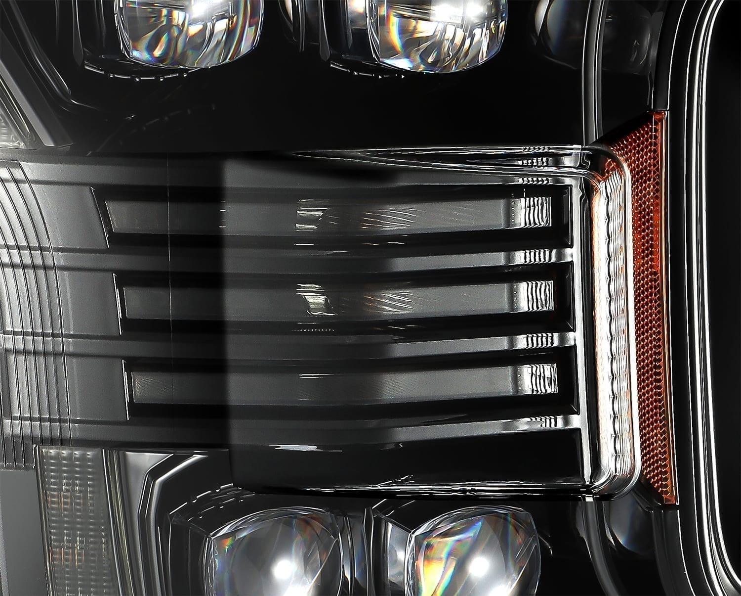 AlphaRex 18-20 Ford F-150 NOVA LED Proj Headlight Plank Style Alpha Blk w/Activ Light/Seq Signal/DRL