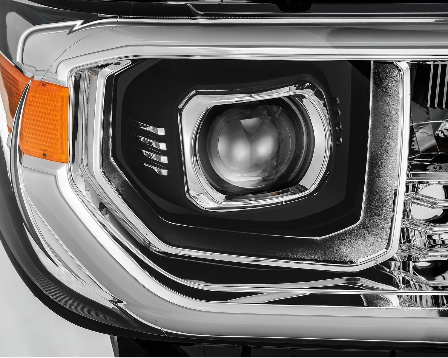 AlphaRex 07-13 Toyota Tundra PRO-Series Projector Headlights Plank Style Chrome w/Activation Light