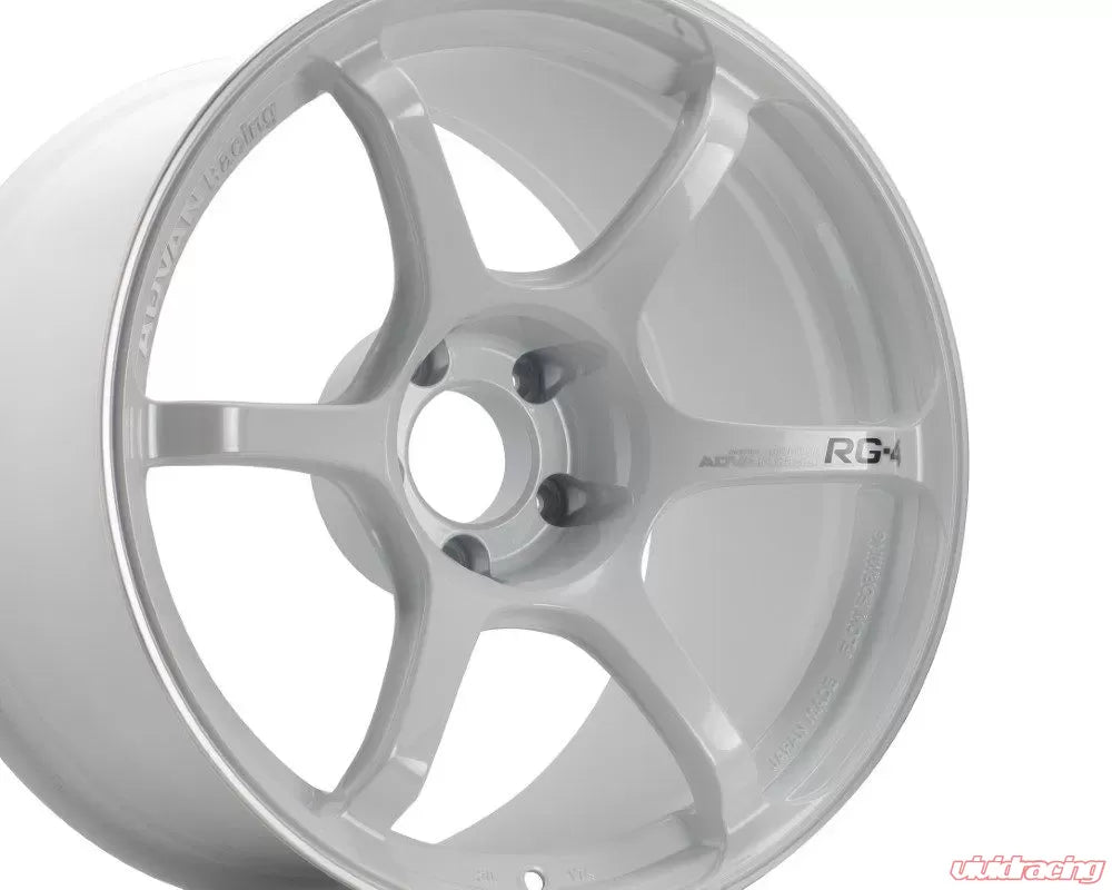 Advan RG-4 18x10 +35 5-114.3 Racing White Metallic & Ring Wheel - 0