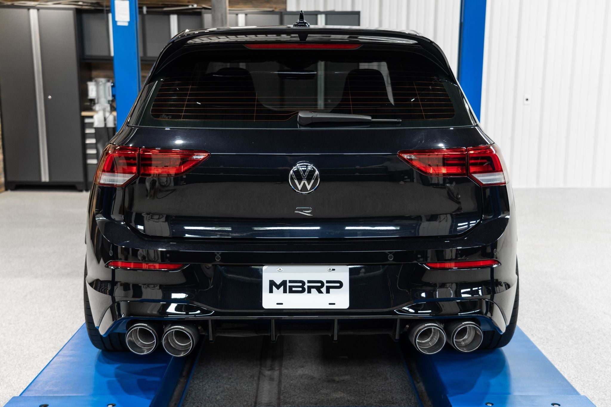 MBRP 2022 VOLKSWAGON GOLF R MK8 3-INCH CAT-BACK EXHAUST QUAD CARBON REAR EXIT, STREET PROFILE