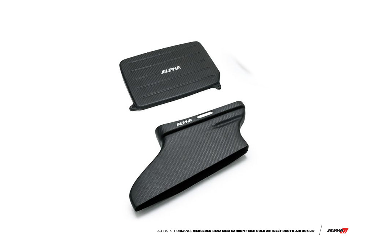 Alpha Performance Mercedes-Benz 2.0L M133 AMG Carbon Fiber Cold Air Inlet Duct & Air Box Lid