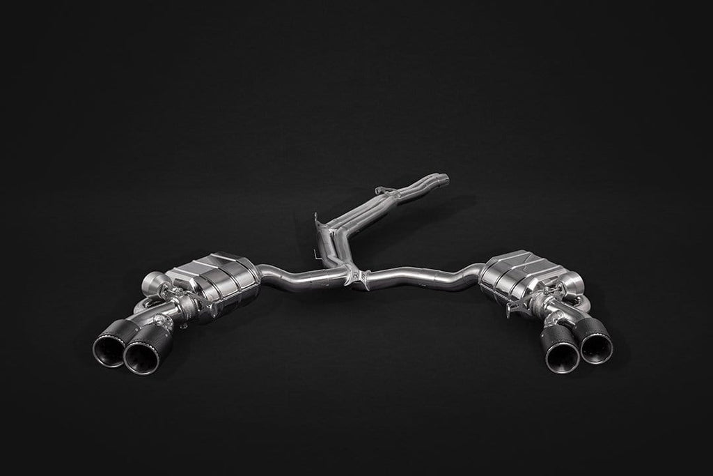 Audi RS4 (B9) & RS5 Sportback Valved Exhaust System, Mid Pipes, Carbon Tips (W. CES-3)