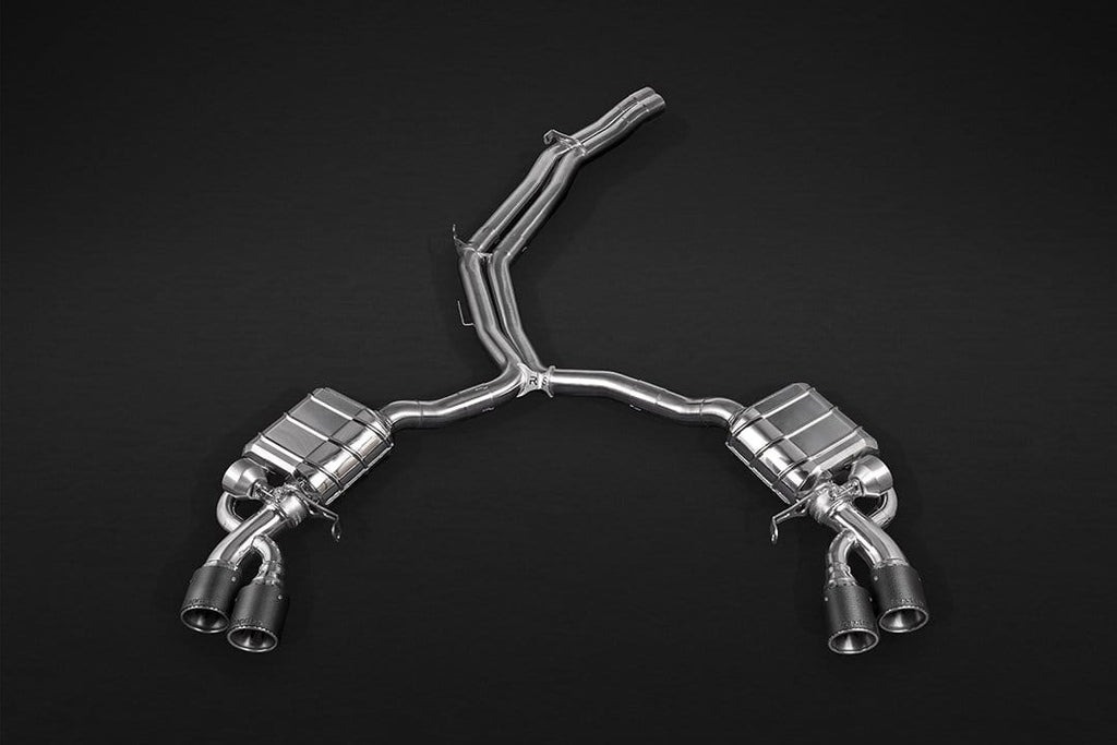 Audi RS4 (B9) & RS5 Sportback Valved Exhaust System, Mid Pipes, Carbon Tips (W. CES-3) - 0