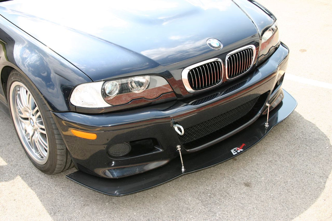 CARBON FIBER Wind Splitter With Rods BMW E46 M3 2001-06 - 0