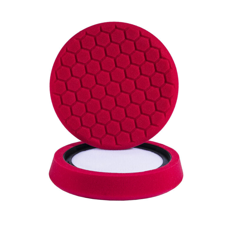 Self-Centered Hex Logic Perfection Micro-Fine Finishing Pad for Sealants and Waxes Red (7.5 Inch)