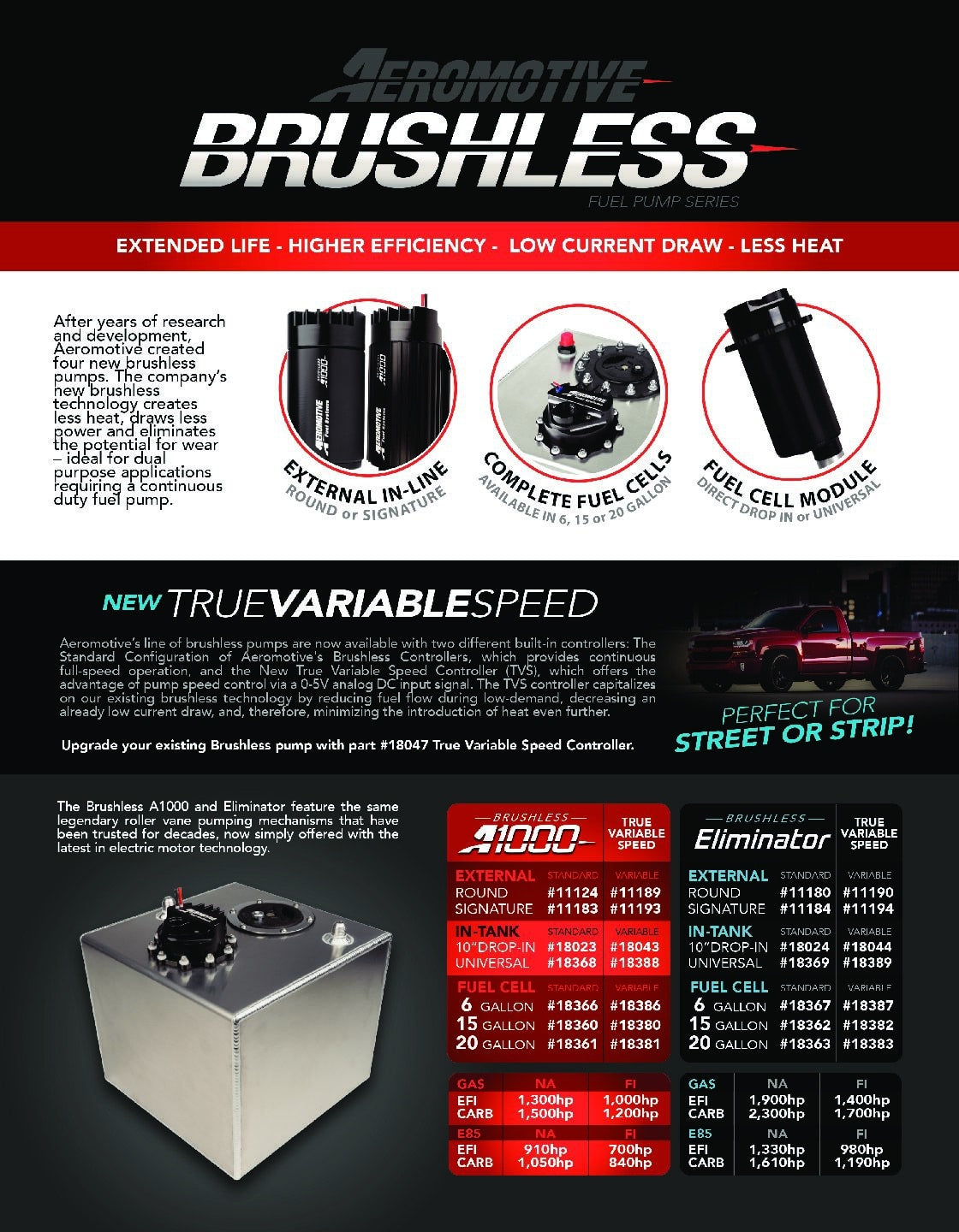 Aeromotive Variable Speed Controlled Fuel Cell - 15 Gal - Brushless Eliminator - 0