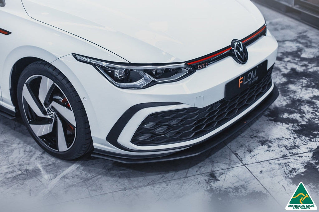 Flow Designs VW MK8 Golf GTI Front Lip Splitter & Bumper Reinforcement Plate - 0