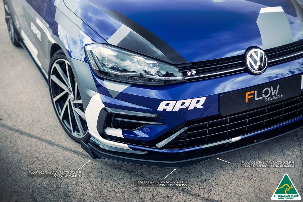 Flow Designs MK7.5 Golf R Front Lip Splitter & Aerospacers