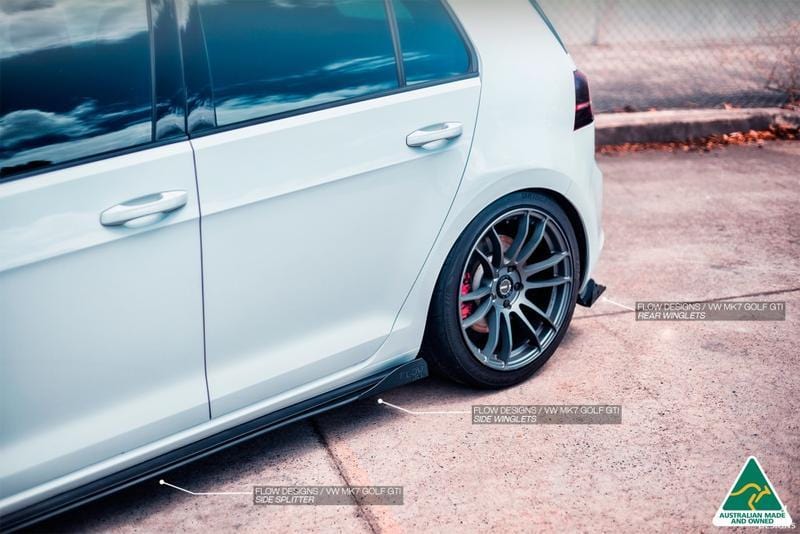 Flow Designs MK7 Golf GTI Side Skirt Splitters V3 (Pair) - 0