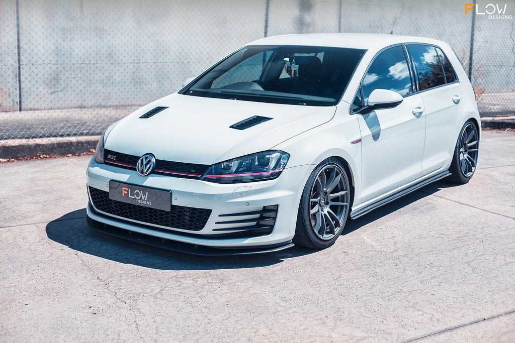 Flow Designs VW MK7 Golf GTI Front Splitter Extensions (Pair)