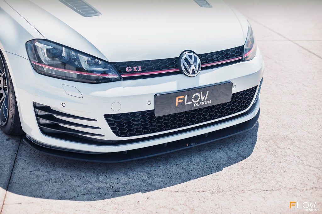 Flow Designs VW MK7 Golf GTI Front Splitter Extensions (Pair)