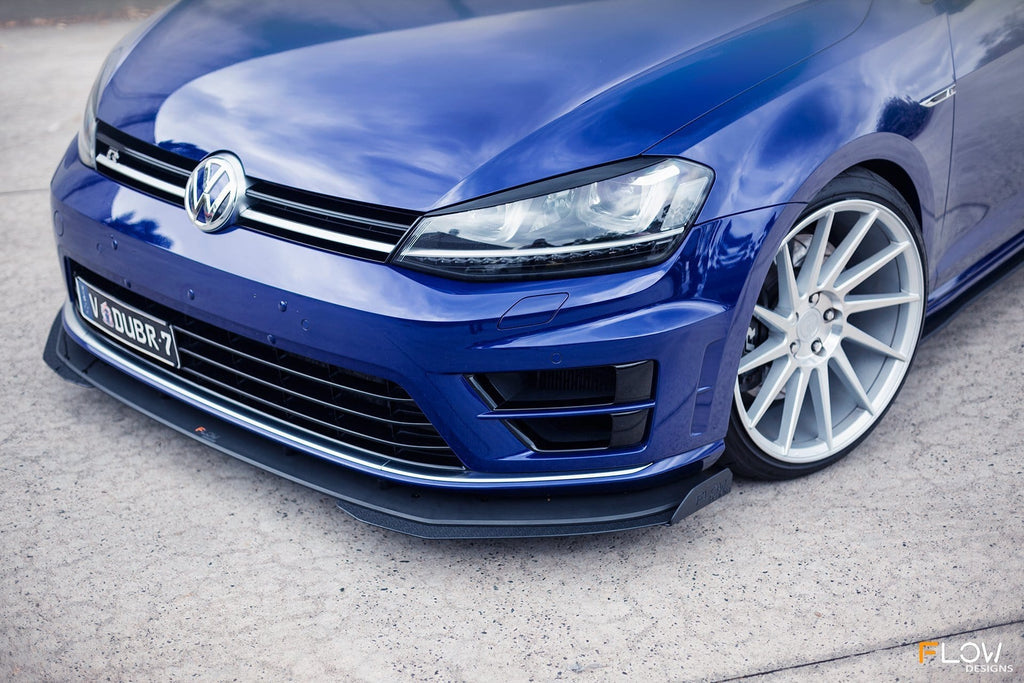 Flow Designs MK7 Golf R Front Lip Splitter V3 & Front Crossbar Mounts