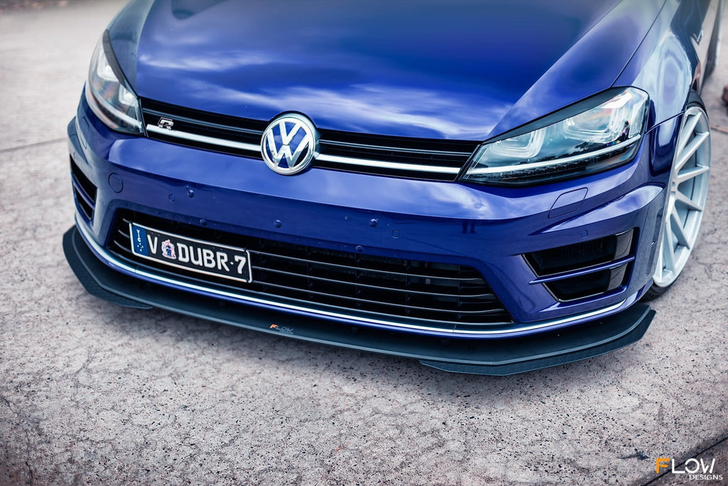 Flow Designs MK7 Golf R Front Lip Splitter V3 & Front Crossbar Mounts