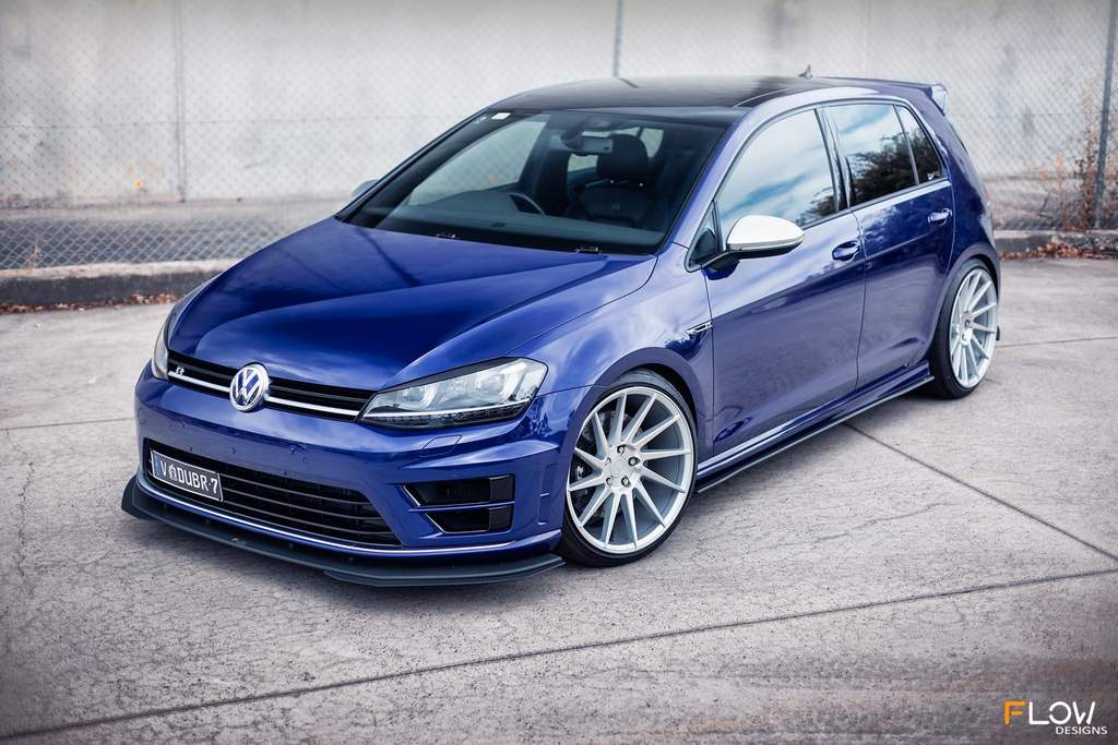 VW MK7 Golf R Front Splitter With Aerospacers & Front Crossbar Mounts