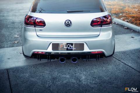 Flow Designs VW MK6 Golf R Rear Valance & Flow-Lock Diffuser Fins