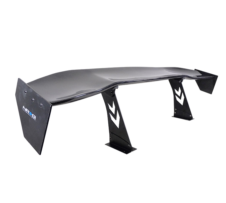 NRG Carbon Fiber Spoiler - Universal (69in.) w/NRG Logo / Stand Cut Out / Large Side Plate - 0