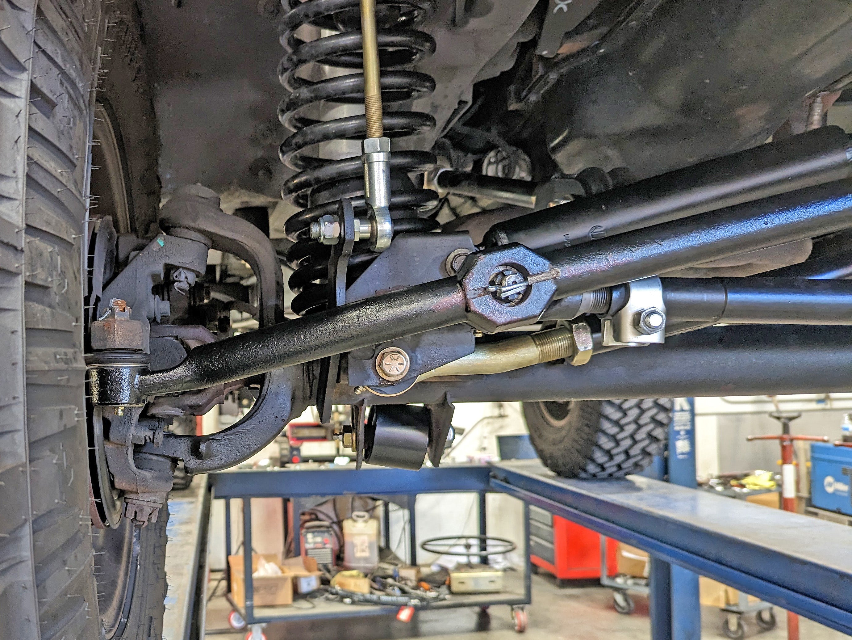 RockJock TJ/LJ/XJ/MJ Currectlync Steering System Bolt-On w/ 1 1/4in Dia. Tie Rod/Forged Drag Link - 0