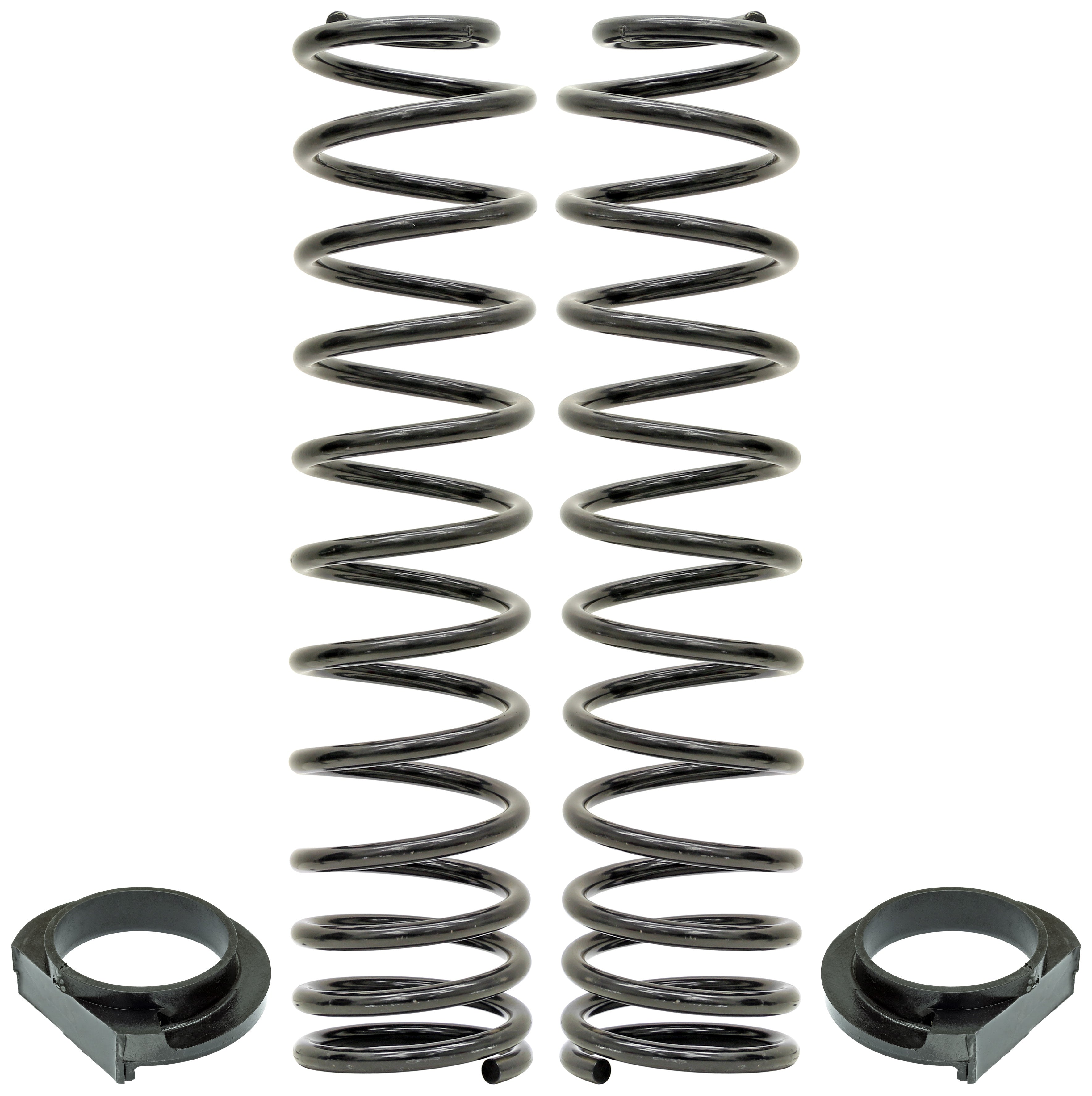 RockJock JL Front Coil Springs 4in Lift w/ Urethane Isolators Pair