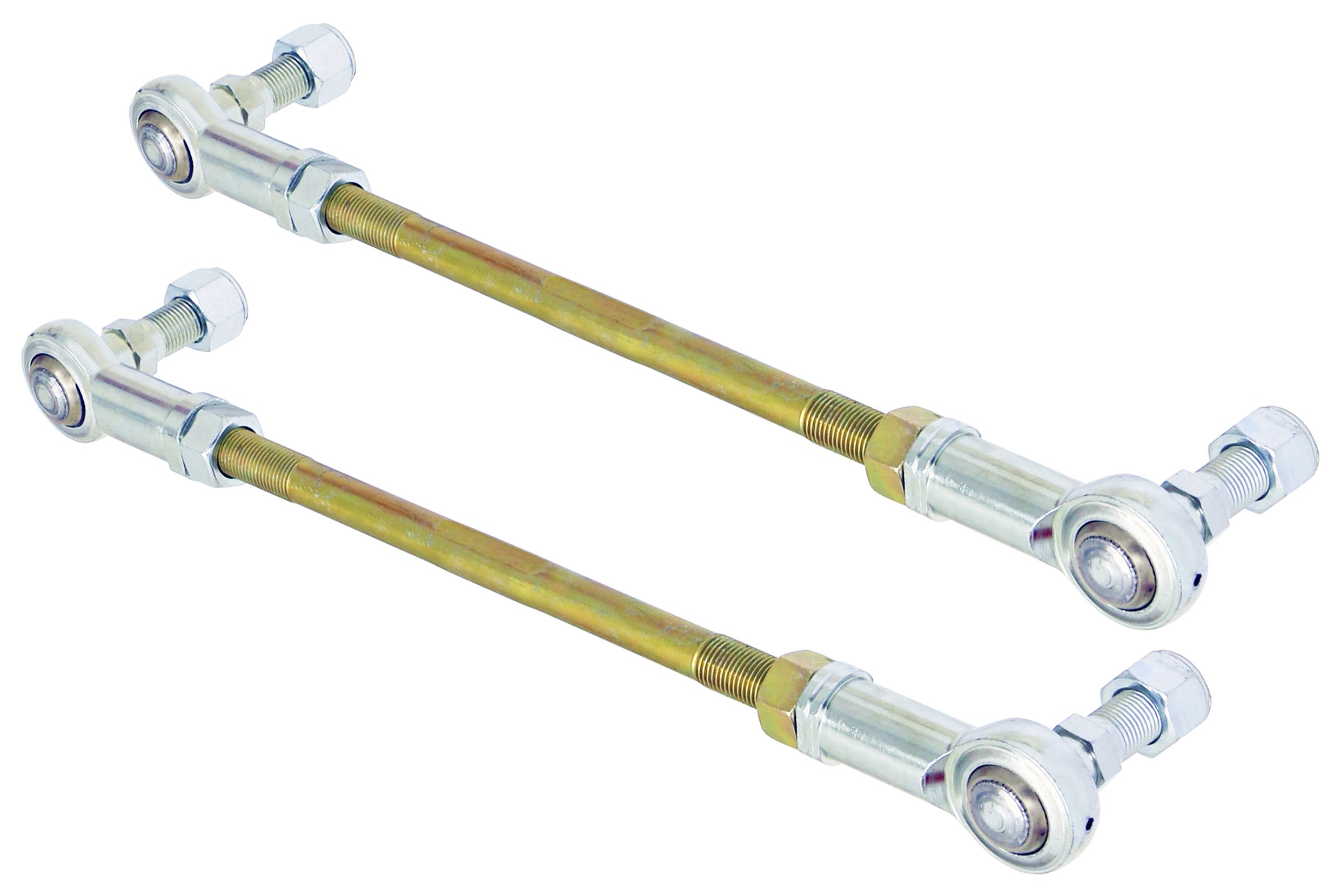 RockJock Adjustable Sway Bar End Link Kit 8 1/2in Long Rods w/ Heims and Jam Nuts pair