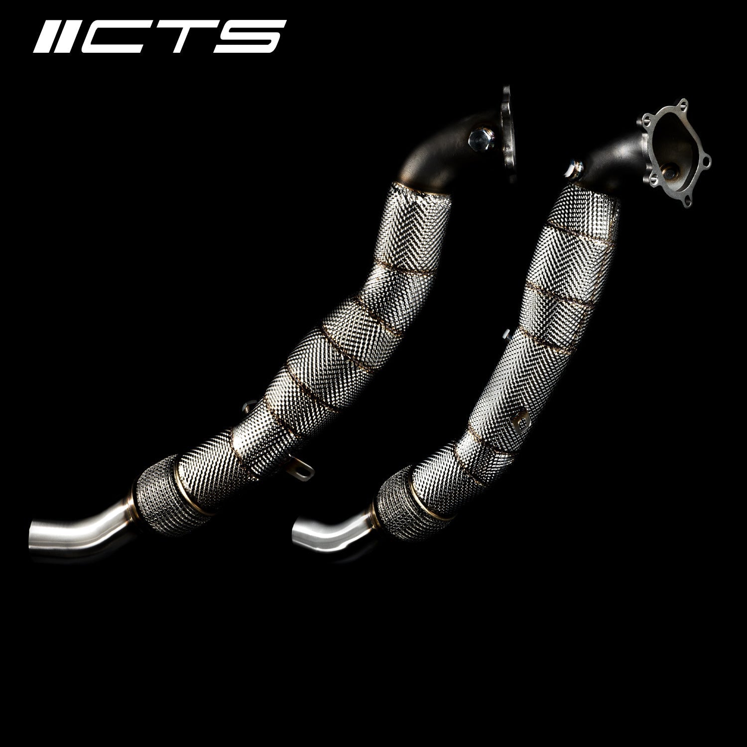 CTS TURBO AUDI C7/C7.5 S6/S7/RS7 4.0T CAST DOWNPIPE SET WITH HIGH FLOW CATS - 0