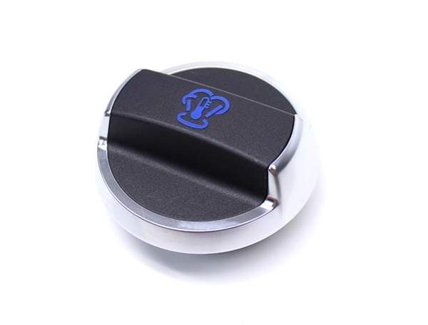 Aluminum Trim Porsche Coolant Cap | Brushed With Blue Logo