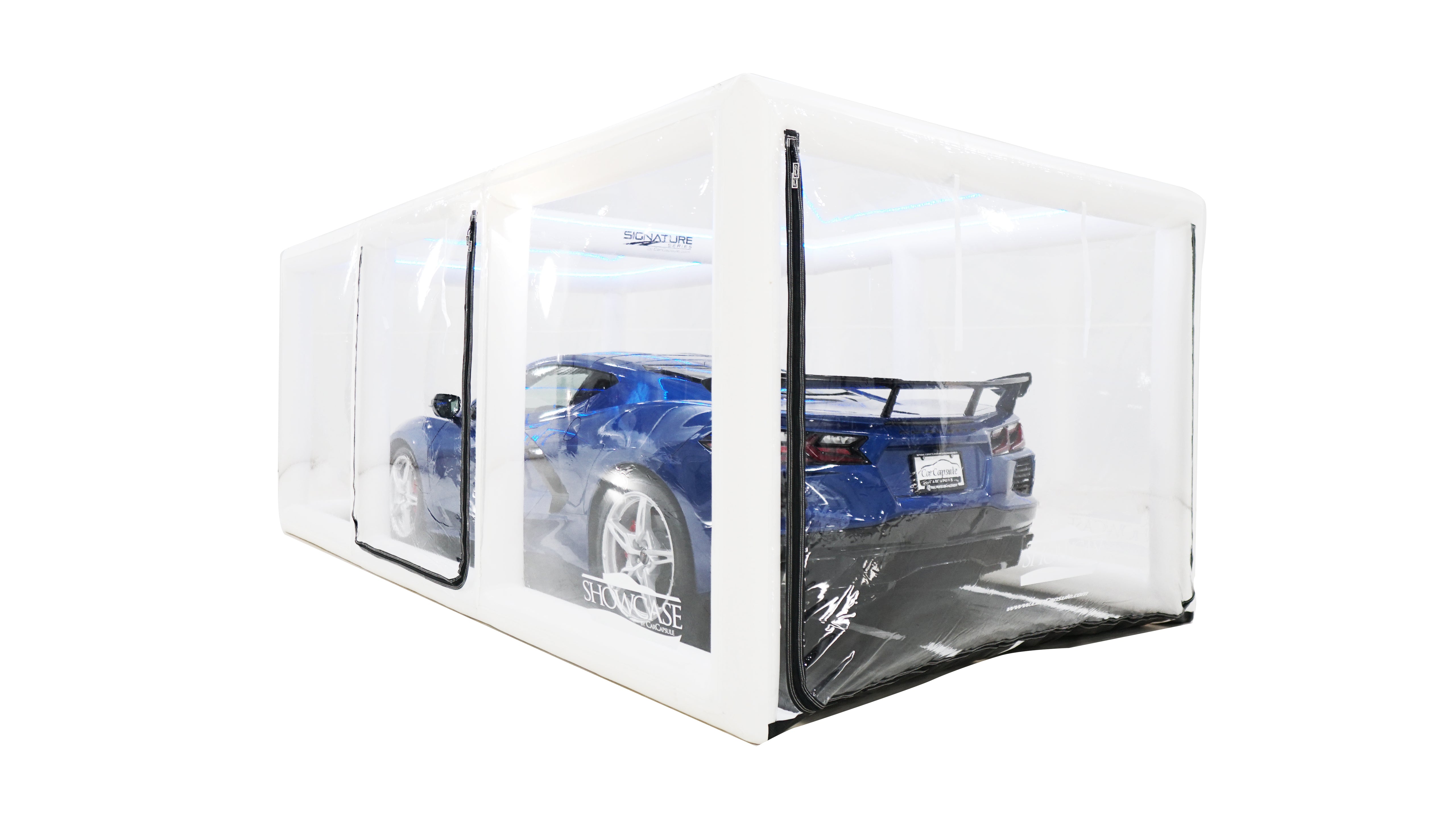 CarCapsule 18' Signature Series Showcase White w/Road Emblazoned Floor includes - 0