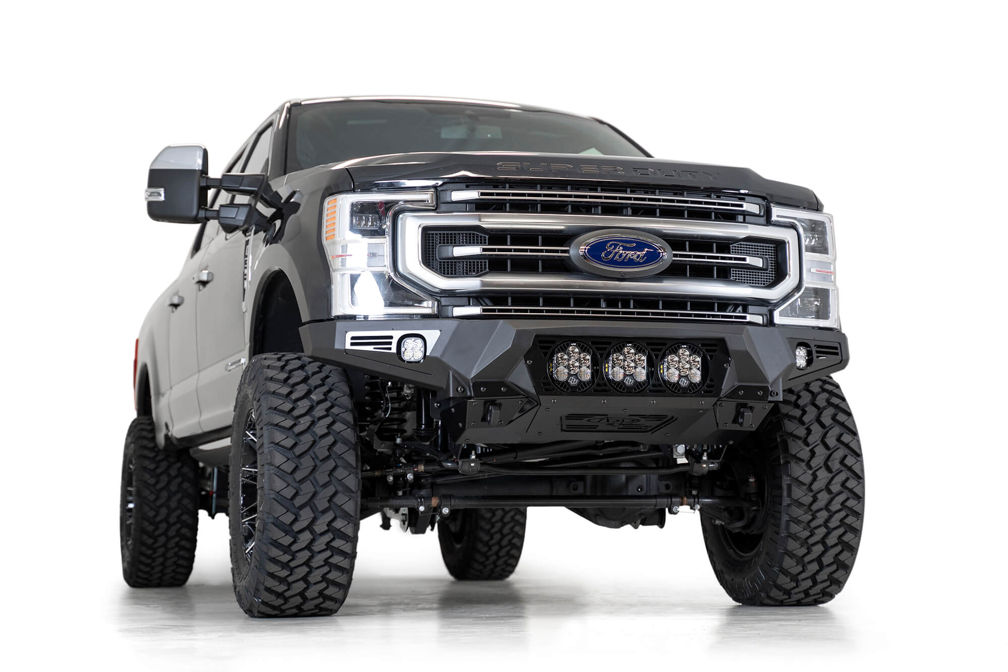 Addictive Desert Designs 17-20 Ford Super Duty Bomber Front Bumper w/ Mounts For 3 Baja Designs LP6s