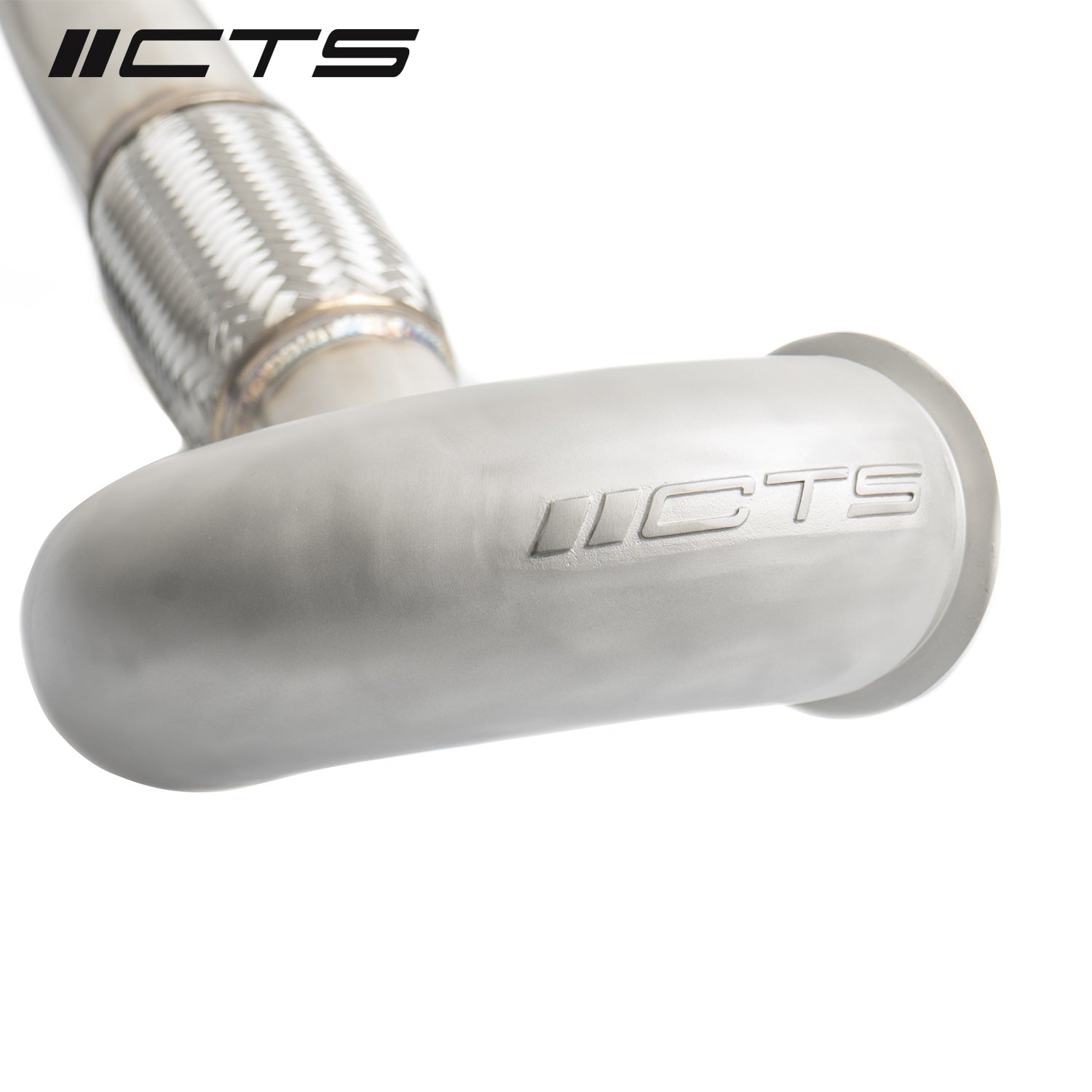 CTS TURBO MQB FWD EXHAUST DOWNPIPE WITH HIGH FLOW CAT (MK7/MK7.5 GOLF, GTI, GLI, A3 FWD) - 0