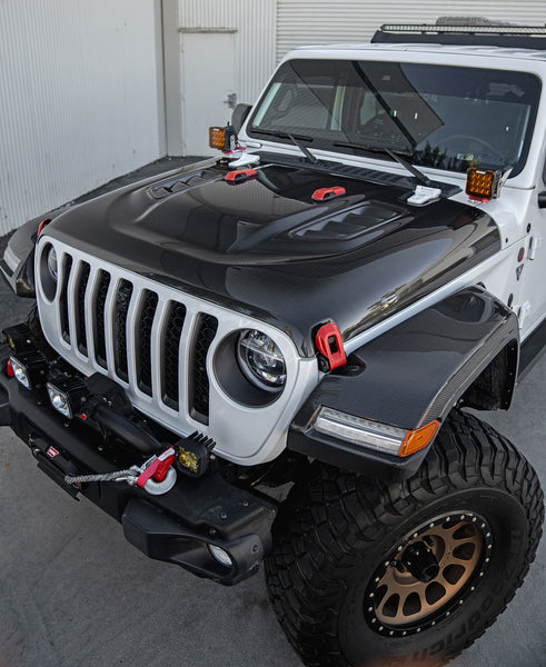 Anderson Composites 19-20 Jeep Wrangler Rubicon Type-OE Carbon Fiber Hood