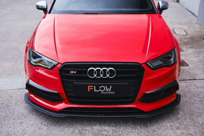 Flow Designs Front Splitter Extensions (Pair) - Audi S3 8V PFL Sedan