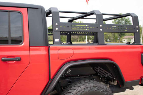 Fishbone Offroad 20+ Jeep Gladiator Bed Rack Full Tackle Rack - Black Powdercoat - 0