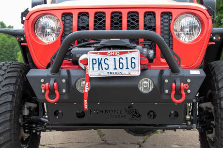 Fishbone Offroad 2018+ Jeep JL/Gladiator Wrangler JL/Gladiator Front Winch Bumper - Black Powdercoat - 0