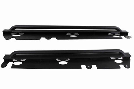 Fishbone Offroad 07-18 Jeep Wrangler JK 4 Door Rubicon Steel Rock Slider - Black Textured Powdercoat